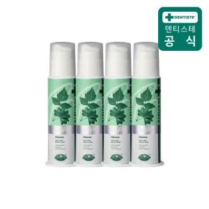 덴티스테 신제품 불소치약 플러스화이트 프로 펌프형 120g 4개