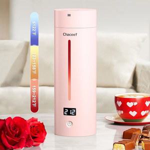 CHACEEF 여행용 주전자 , 휴대용 전기 주전자, 350ml 소형 전기 주전자, 5가지 가변 프리셋, 304개의 스테인리스 온수 보일러, 자동