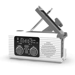 수동식 크랭크라디오 10000mah 자가발전 태양광 충전