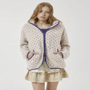 [AK플라자] [후아유] 여성 Dot Pattern Fleece Jacket WHMZF4V61F