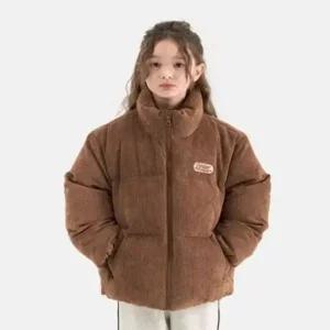 [갤러리아] [아웃도어프로덕츠키즈]코듀로이 하이넥 숏 푸퍼 다운OD254ODJ03_BRN