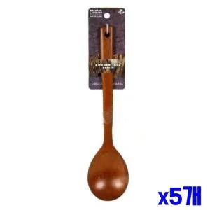 원목 주걱 볶음숟가락 옻칠 대형 x5개 요리수저
