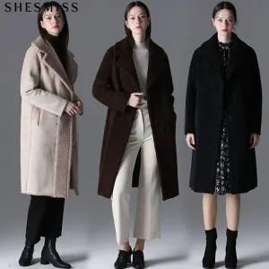 [쉬즈미스] 프레스티지 리버시블 부클 롱코트