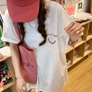 오버핏 스마일로고 티 MFNC030023 겨울신상 루즈핏 나 가을 니트
