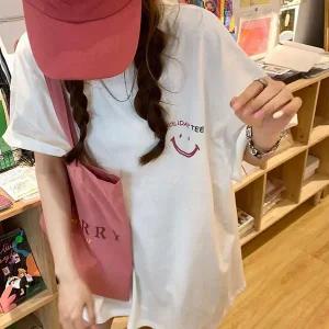 오버핏 스마일로고 티 MFNC030023 겨울신상 루즈핏 나 가을 니트