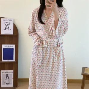 하트 디자인 롱 샤워 가운 홈웨어 목욕 수건 스타일리시 슬립 편안한 골프가운 은나노