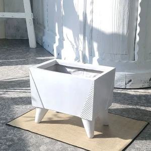 베하몰 마블 화분 스퀘어 직사각삼발다리 27x18x23cm분갈이 홈가드닝 식물키우기 꽃키우기 원예용 집들이선
