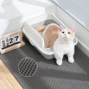 고양이 벌집 모래매트 그레이 60x90cm배변판 동물 애완 애완묘