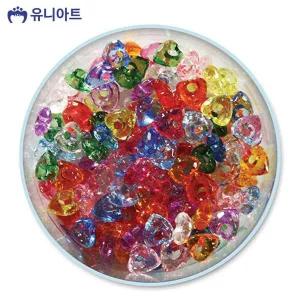 [골드스마일]통 (모양비즈 33번) 크리스탈비즈 (하트 1.4cm) G50