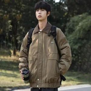 [모로엠] 남성 배색 카라 캐주얼 블루종 점퍼 ON-JUA-QWFFS0BV