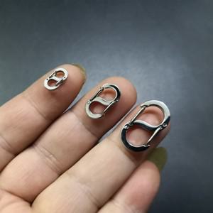 티타늄 alloy8-character 빠른 버클 S 모양 스프링 미니 키 체인 EDC 야외 조정