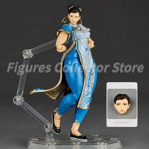 KAIYODO 놀라운 야마구치 Revoltech 스트리트 파이터 6 춘리 액션 피규어 장난감 모델 선물