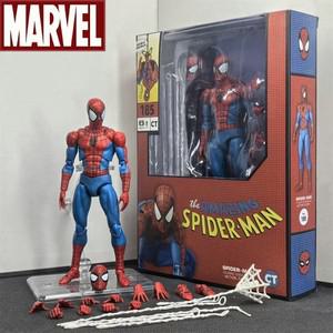 CT Mafex 185 스파이더맨 액션 피규어 장난감 움직이는 조각상 모델 인형 수집호환용 장식품 선물 하이 퀄