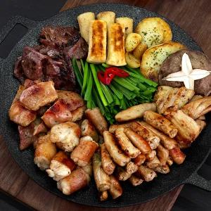 마미레 모듬한판 초벌 곱창구이 대창 막창 염통 세트