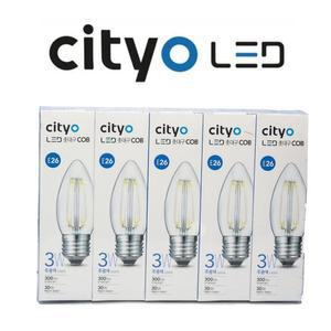 LED 에디심플슨 촛대구 촛불구 촛불모양 주광색 5입
