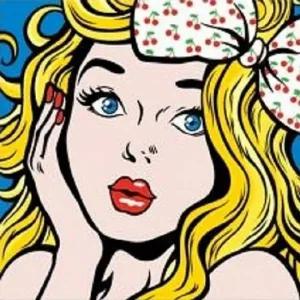 피포페인팅 GM222 팝아트 노란머리소녀 액자 DIY명화 명화 홈갤러리