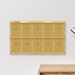 슬림디자인 게시판 10구 엘리베이터 승강기 안내문 꽂이 아파트 빌라 환경구성 회사 사무실 메모보드