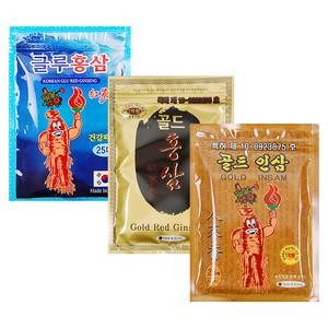 [무 료 배 송] 국산 글루홍삼 골드홍삼 인삼 패드 찜질 파스 3종 SET
