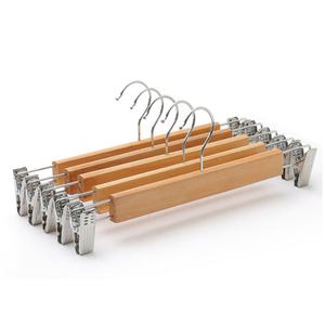 LOIKO 논슬립 고리회전 원목 집게 바지걸이 20P