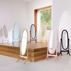 공주풍 애슐리 원목 전신거울/포인트 컬러