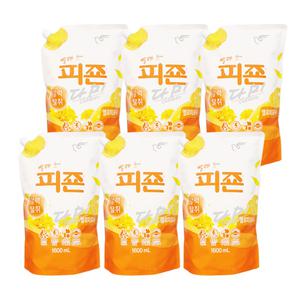 피죤 레귤러 피죤 옐로미모사 섬유유연제 리필 1600ml x6개