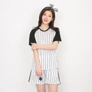 아트박스/교복몰 교복몰 래글런 스트라이프 야구티셔츠 (10컬러) 반티