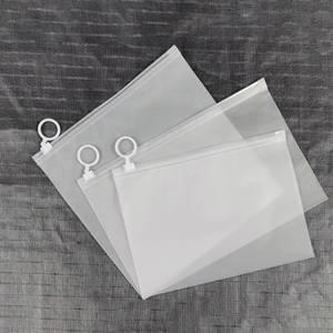 반투명 슬라이드 고리 지퍼백 20x15cm 슬라이 파우치 고리 지퍼 팩 불투명 반투명 백 드 손잡이 딩
