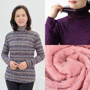 [NS홈쇼핑]마미소 요술 폴라 티셔츠 이너티 목폴라 강력 스판 엄마 할머니 빅사이즈 40 60 마담 중년..