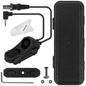 액션유니온 전술 압력 스위치 투버튼 컴팩트 AXON 원격 스위치, 20mm 피카티니 레일 Mlok 및 키모드 레일(2.5mm 플러그 + SF - 블랙)에 장착 가능