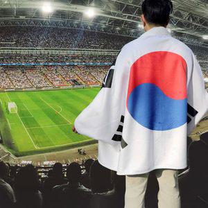 태극기 양털 고급 담요 망토 가디건 똑딱이 버튼 응원 행사 야외활동