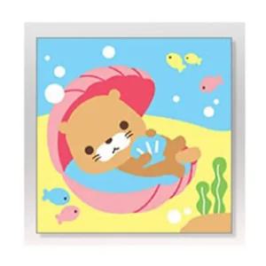 DIY 그림 그리기 컬러링 바다 귀여운 수달 20X20/피포 페인팅 캔버스 번호 색칠하기 어린이 아동 유아 초등