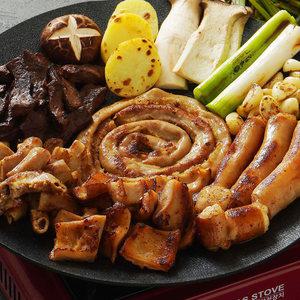 맛의고수 소곱창,통대창,소막창,소염통 4종 750g 모듬 캠핑 술안주