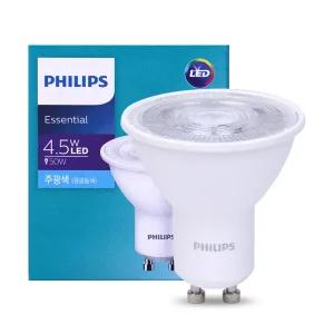 할로겐램프 PHILIPS GU10 COOL DAYLIGHT 6500K 450LM 4.5W 220-240VAC