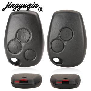 Jingyuqin 2/3 버튼 Renault Dacia Modus Clio Twingo Fob 용 원격 자동차 키 쉘 케이스 스타일링
