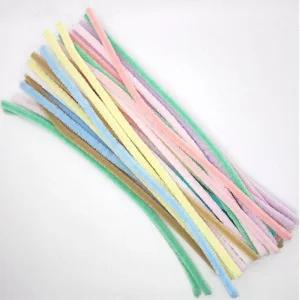 30cm 국산 파스텔 혼합 모루 50개입 털철사 공예용