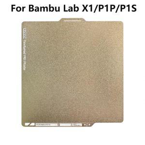 유리 베드Bambu Lab X1/P1P/P1S 텍스처 용 빌드 플레이트 PEI 침대 대나무 실험실 3D 프린터 액세서리 양면