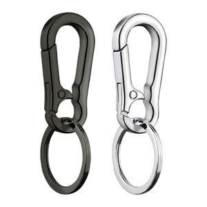 남여 열쇠 고리 스테인레스 스틸 조롱박 버클 Carabiner 키 체인 허리 벨트 클립 분실 방지 링 자동차 장식