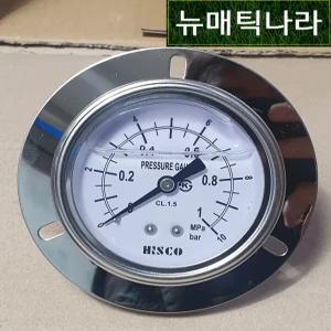 [ HISCO ] GOBD60X10 ( 판넬형 오일충만 압력 게이지 BD HSI 60파이 10KG 10bar PT 1/4 / 히스코 압력계 HSI 협성계기 )
