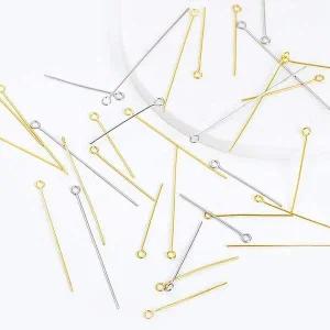 [콩심팥심]공예아트 DIY 구자말이 핀 부자재 고리 200P 비즈공예t핀 9자말이핀 악세사리부자재 악세사리핀