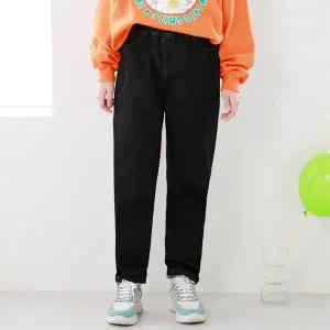주니진_세미배기스판주니어청바지_블랙청
