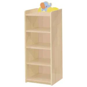 자작나무사물함/4인용/원목선반/코끼리/구름