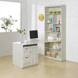 [우아미]코우 h형 라운드 책장 책상 세트 1600