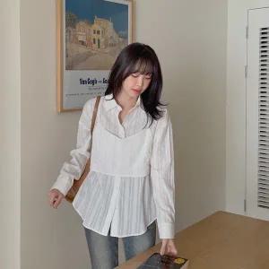 [제작/빅사이즈]이블렛 프티마 자가드 셔츠 뷔스티에 SET 제이스타일