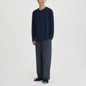 [JAJU](강남점)25 S/S 신상품 (슬립) JAJU 남 피치스킨 긴팔 파자마 티셔츠 J205901103
