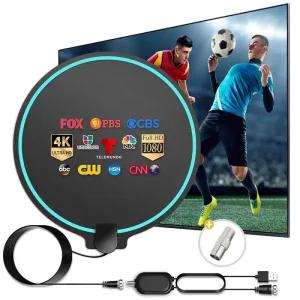 UHD안테나 TV 실내 지상파 수신기 디지털 HDTV 안테나 증폭 신호 부스터 로컬 채널용 4K 1080P UHF VHF 고