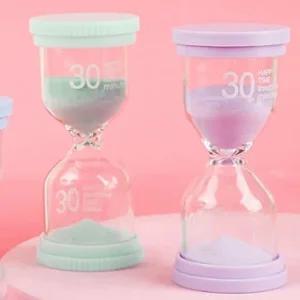 마카롱 모래시계 3분 15분 30분 모래시계 무소음탁상시계 인테리어탁상시계