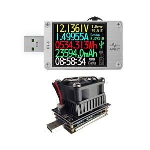 USB 파워 미터 3.1 테스터 디지털 멀티미터 전류 전압 감지기 Lua 인터프리터 통합 DC 29V 6A PD 2.0/3.0 QC 2.0/3.0/4.0 pps 트리거... (CT3+SM-LD-00)