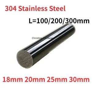 스텐환봉 스텐레스봉 18mm 강철 막대 20mm 25mm 30mm 샤프트 100/200/300mm 304 스테인레스 바 선형 미터법