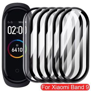 Xiaomi Mi Band 9 용 9D 보호 필름 8 Miband 7 6 5 4 Band9 유리가 아닌 전체 커버 화면 보호기