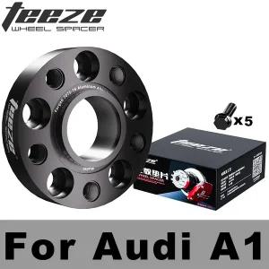 허브스페이스 휠 티즈 포 아우디 A1 PCD 5X100 CB 57.1 M14X1.5 단조 알루미늄 블랙 스페이서 허브 어댑터